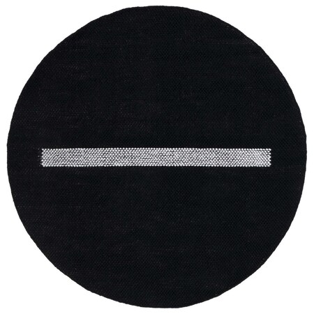 Safavieh 6 x 6 ft. Natural Flat Weave Round Area Rug; Black & Ivory NAT324Z-6R